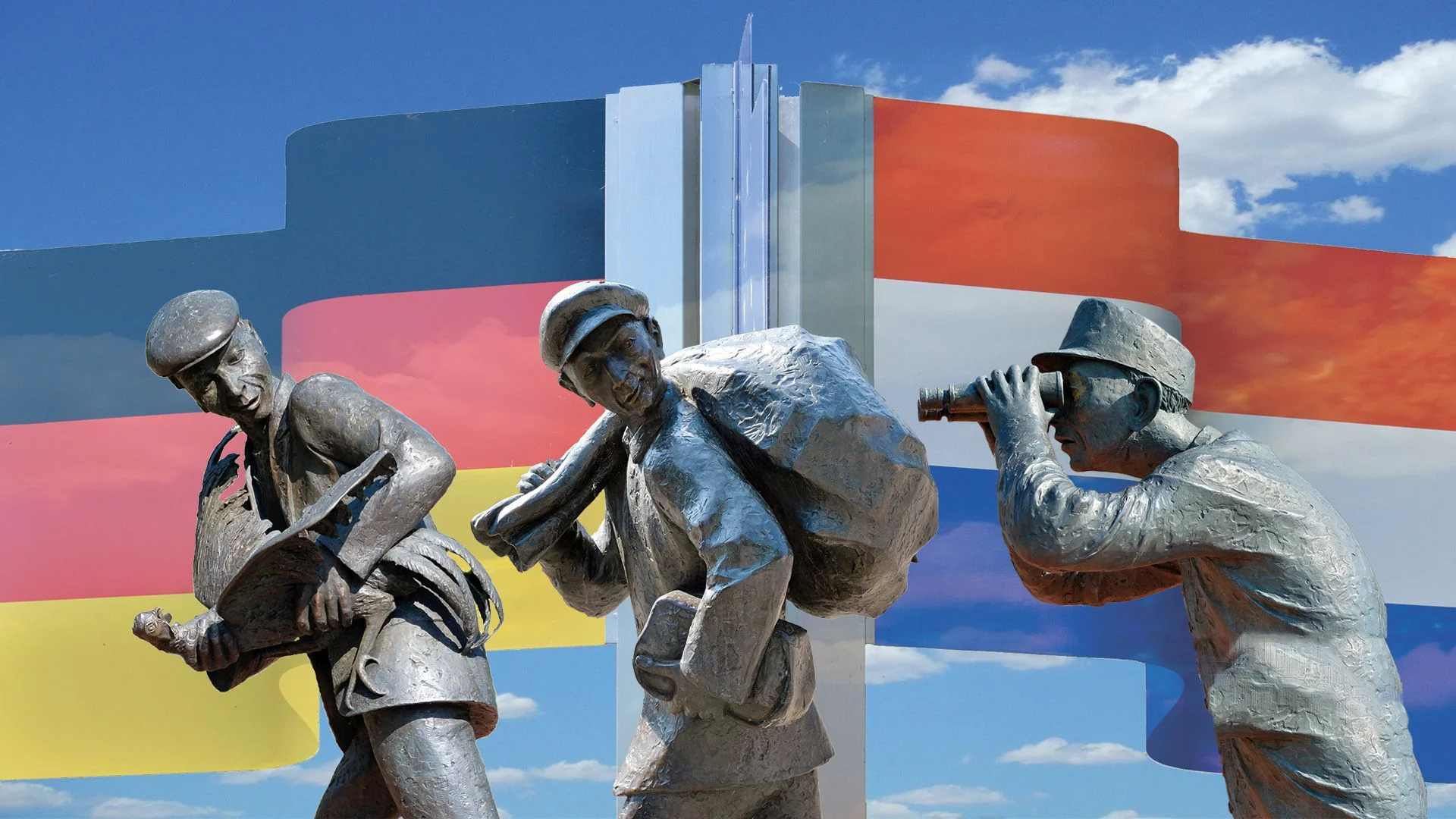 Schmugglerdenkmal an der Grenze Suderwick–Dinxperlo